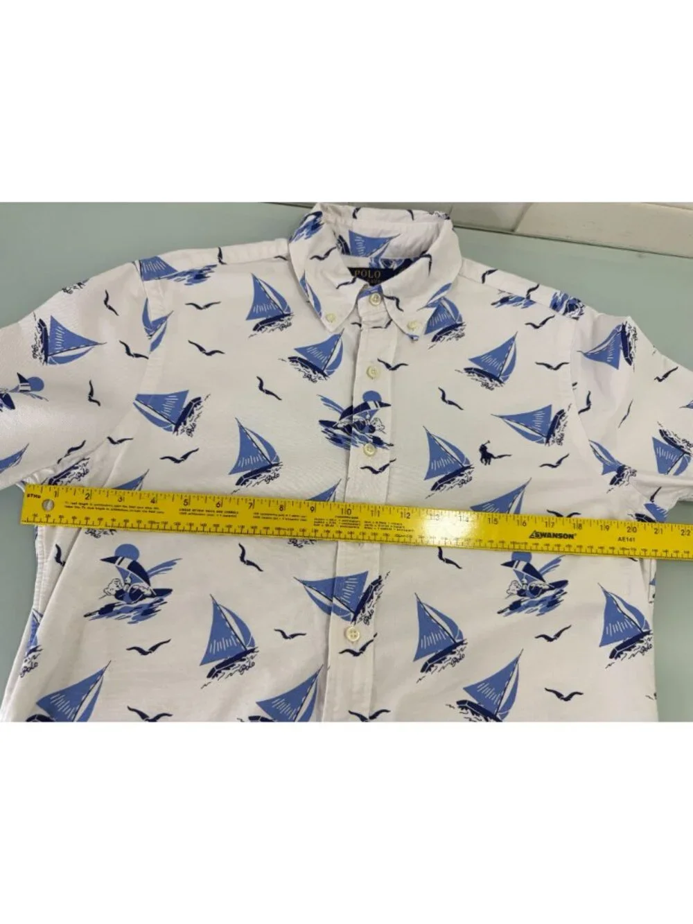 Polo Ralph Lauren Sailboat Bear Oxford Shirt Men Small S Button Down Classic Fit